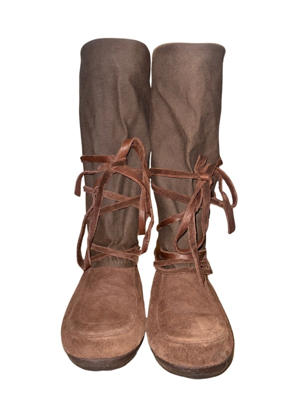 Steger Mukluks Moosehide Winter Boots Mens 9 Brown Lace Up Made in USA Ely MN